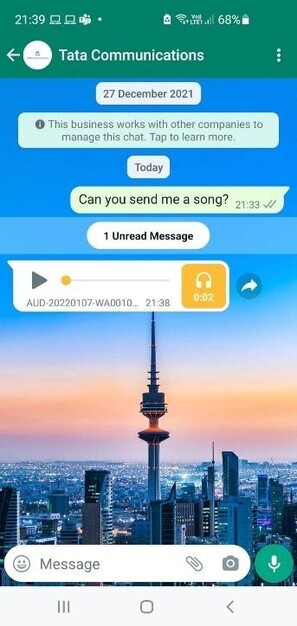 Send Message - Audio